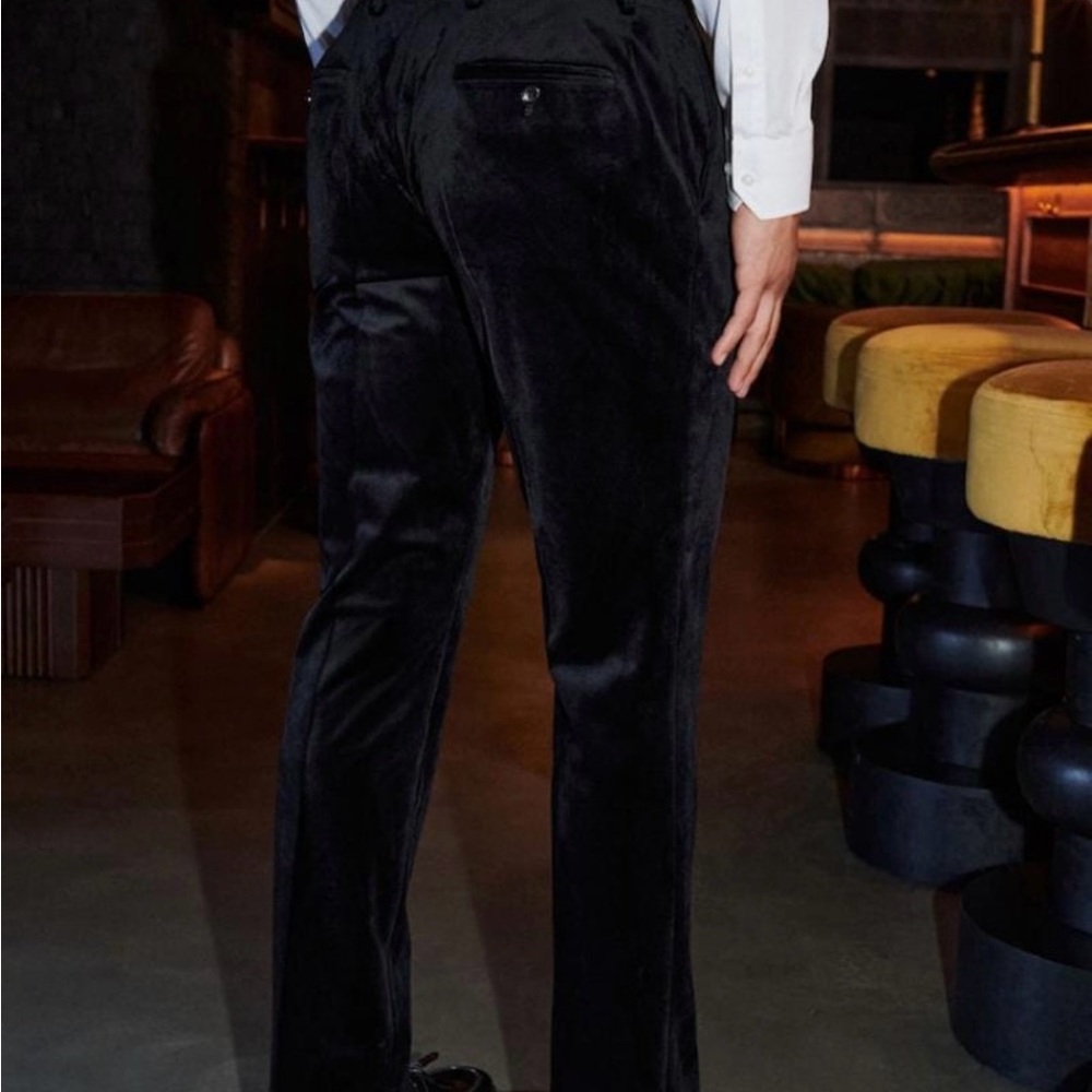 MURANO evening collection——-Black Velvet Pants - Picture 3 of 7